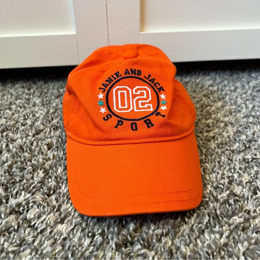 Janie And Jack Sport Infant‎ Toddler Orange Baseball Cap Size 12-24 Months